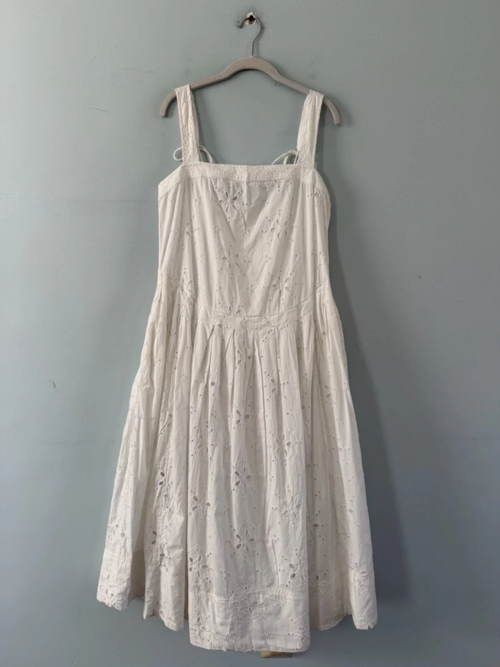 NWT Free People Primavera Eyelet Midi Dress White Cotton Cottage Boho Sundress - Picture 3 of 7